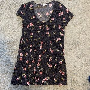 Black floral dress